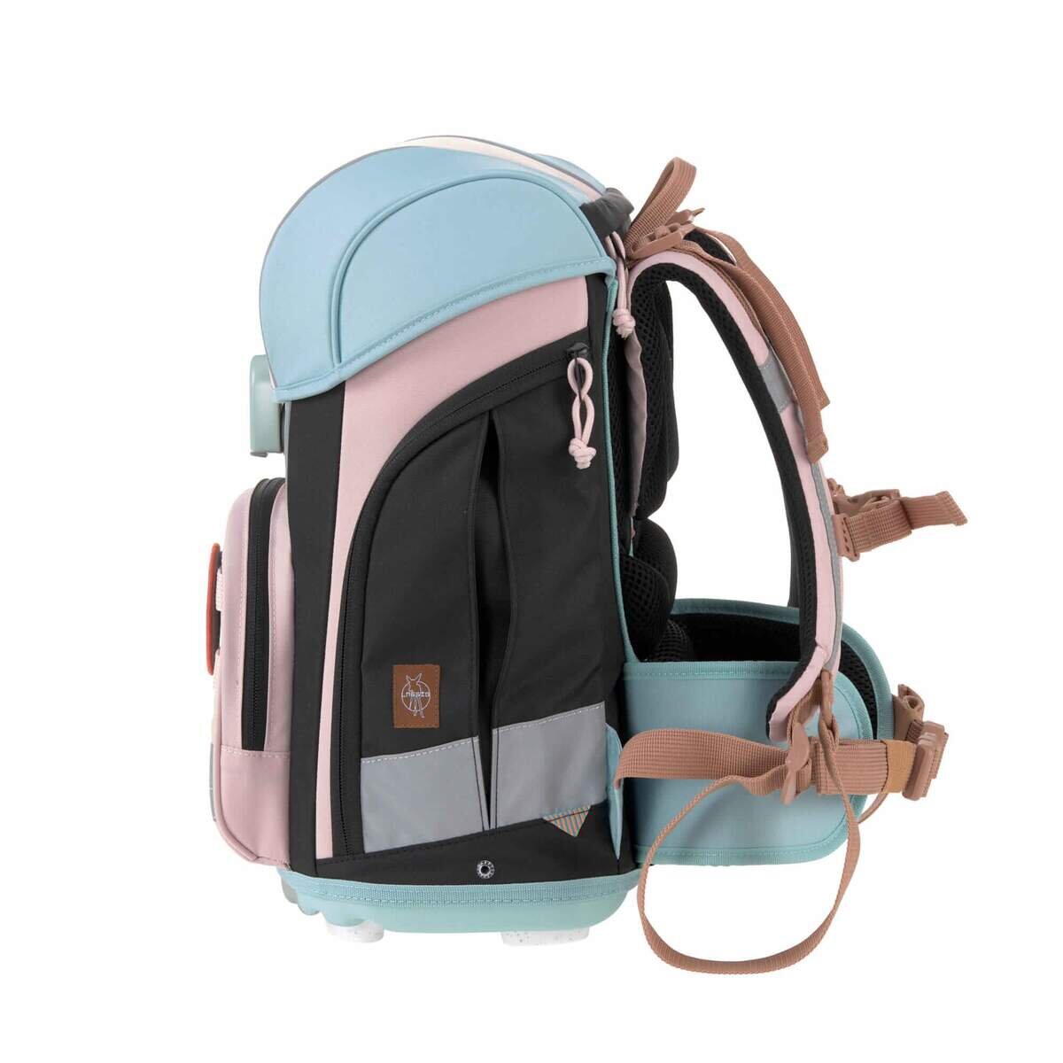 Lässig Schulranzen Set 7-teilig, Boxy Unique Rose Blue Black