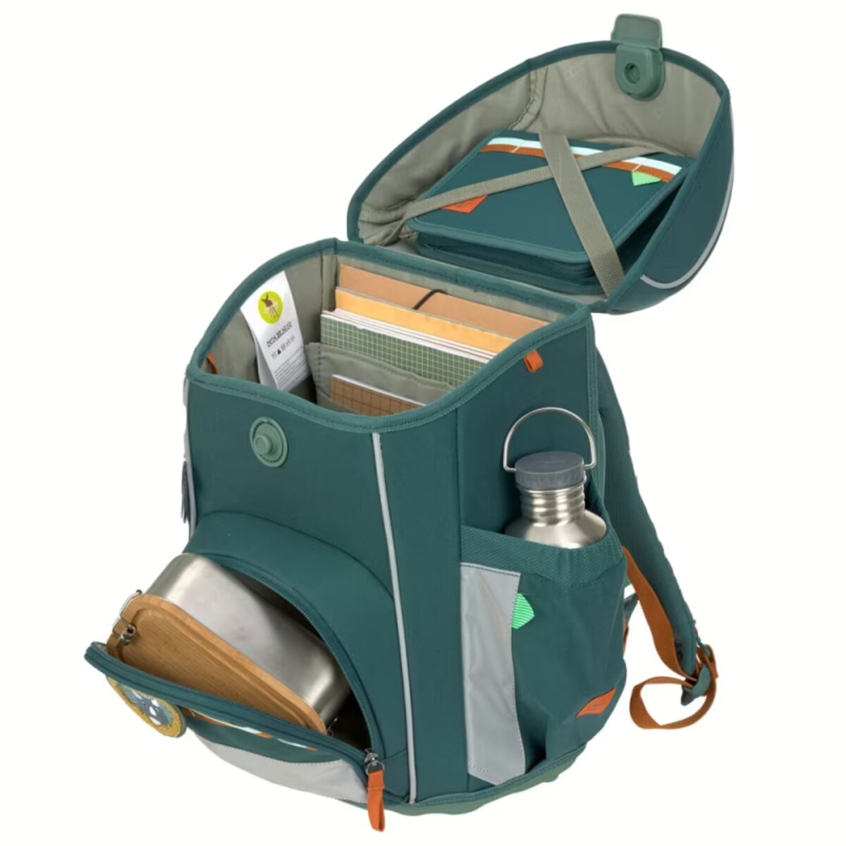Lässig Slim Unique Schulranzen-Set 7tlg Dark Green