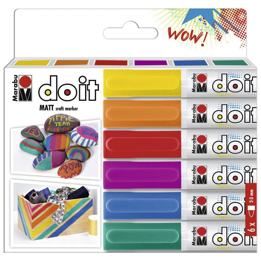 Marabu DO IT craft marker 6er Sortierung, 2-3 mm