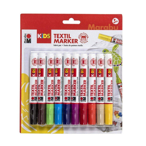 Marabu KiDS Textilmarker, 10 Stück