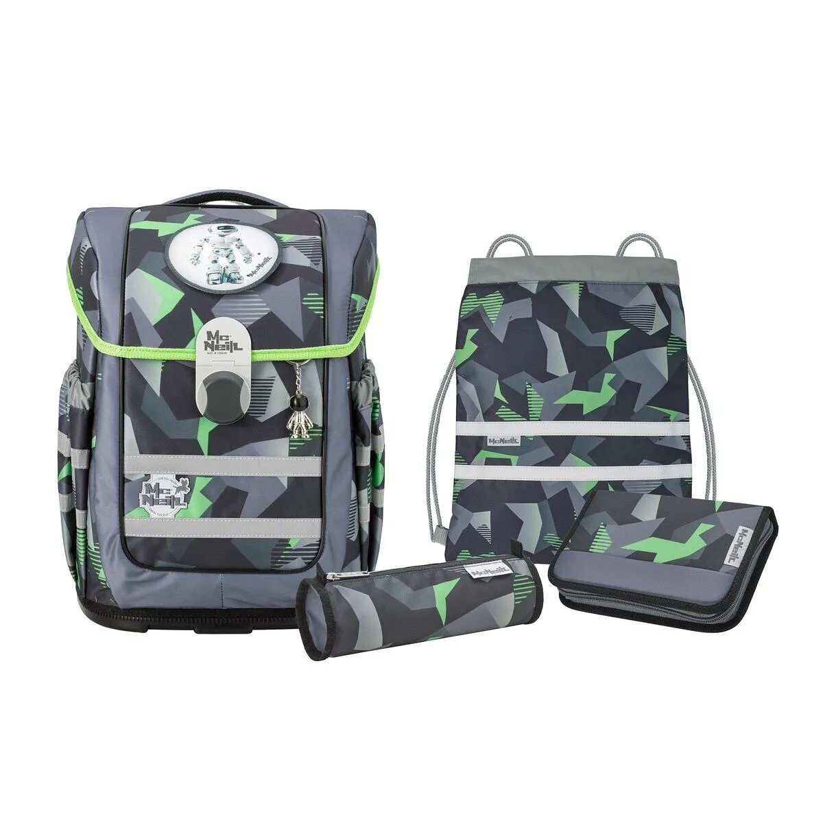 McNeill Schulranzen-Set ERGO COMPLETE, 5tlg. TECHNO