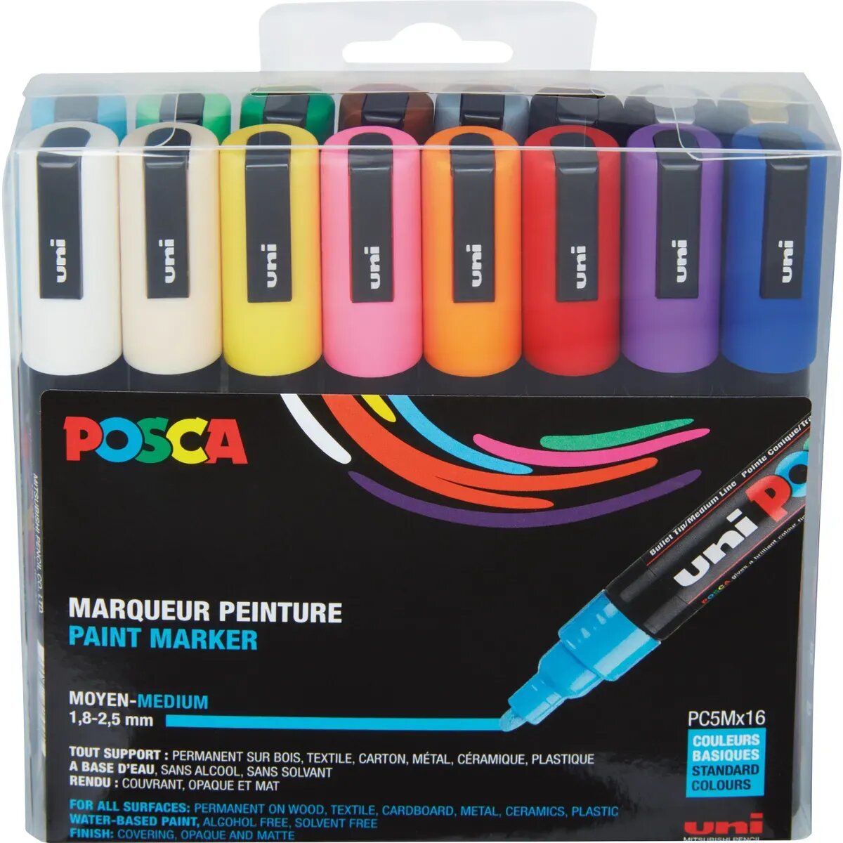 Posca Marker UNI POSCA PC-5M 16er Set