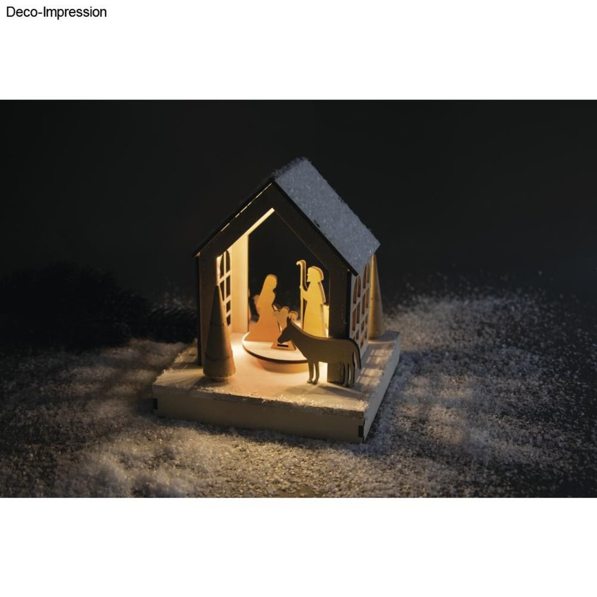 Rayher Holz 3D-Bausatz Haus Krippe Weihnachten