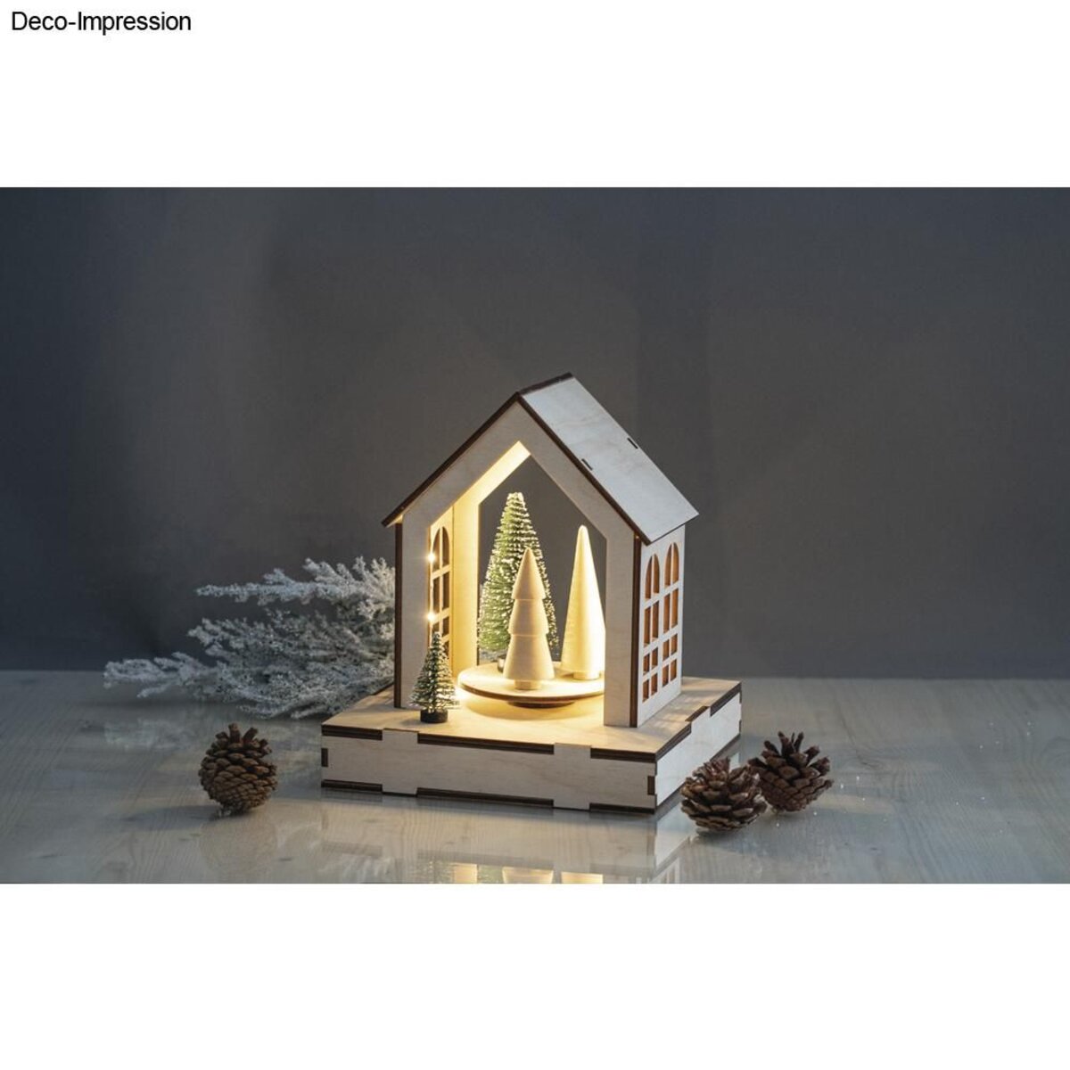 Rayher Holz 3D-Bausatz Haus Krippe Weihnachten