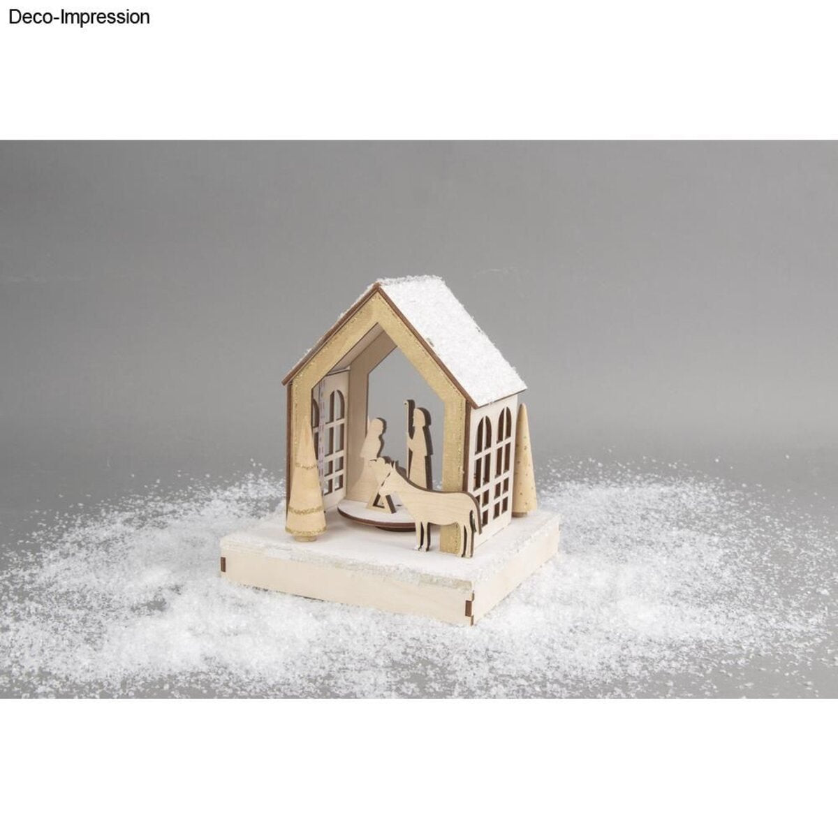 Rayher Holz 3D-Bausatz Haus Krippe Weihnachten