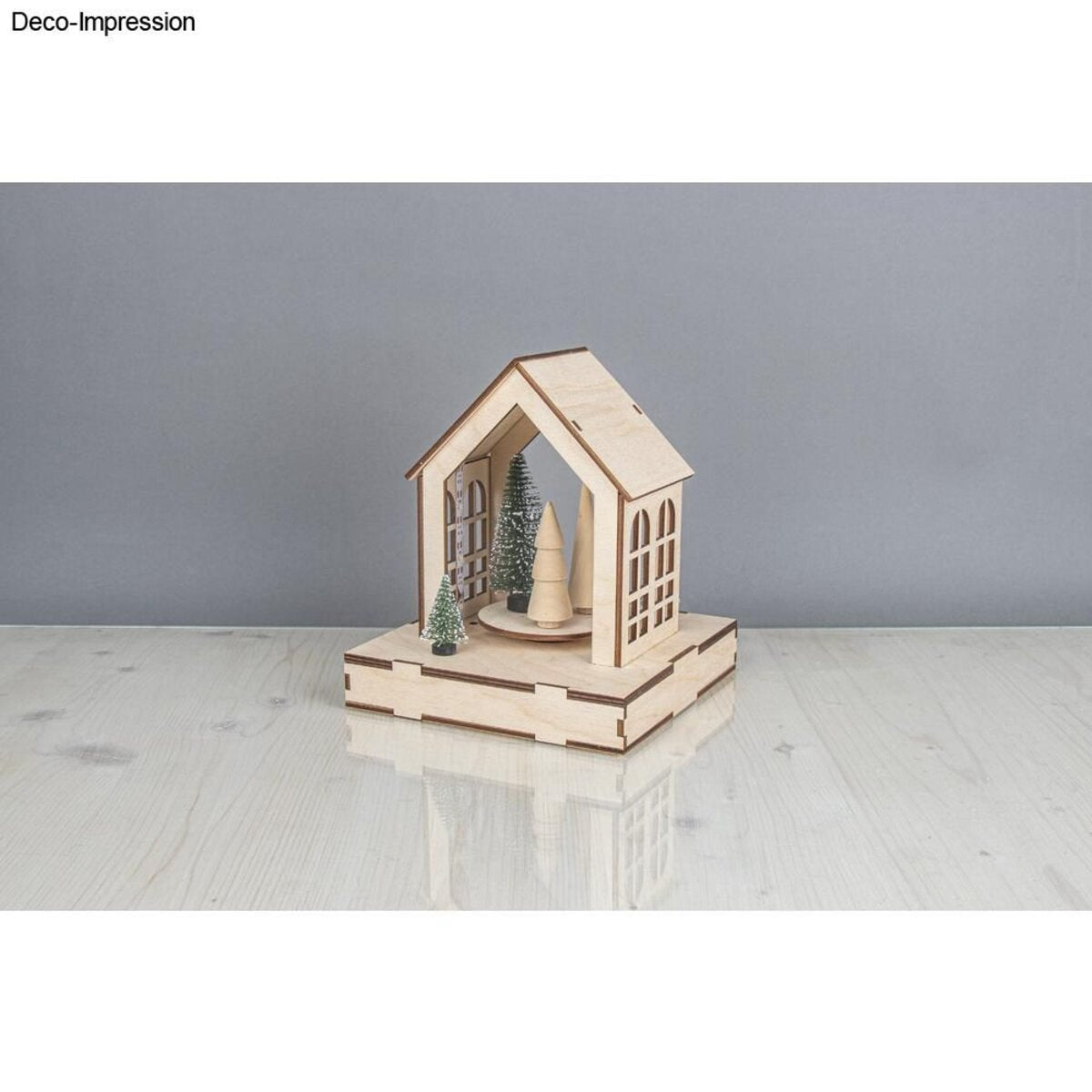 Rayher Holz 3D-Bausatz Haus Krippe Weihnachten