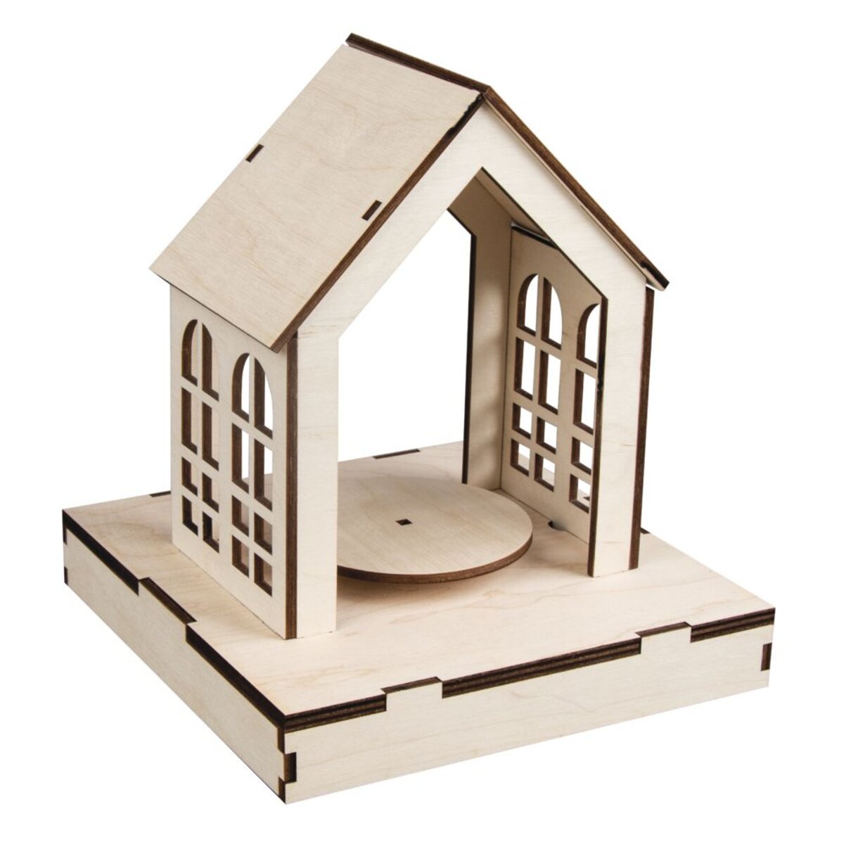 Rayher Holz 3D-Bausatz Haus Krippe Weihnachten