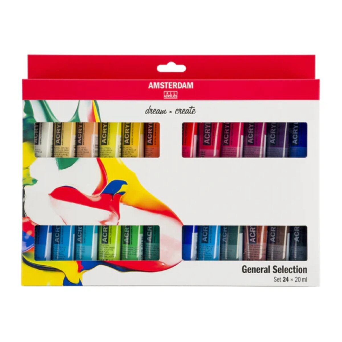 Royal Talens Amsterdam Acrylfarben 24 x 20 ml + 6 x 20 ml Metallicfarben