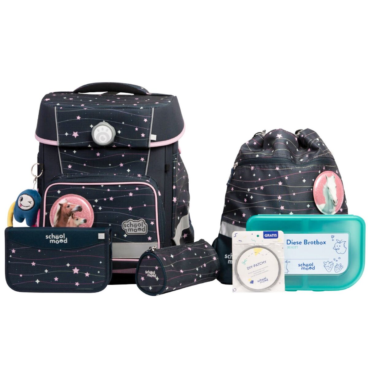 School-Mood Champion Maxx Pro Ella (Pony), 7-tlg. Schulranzenset