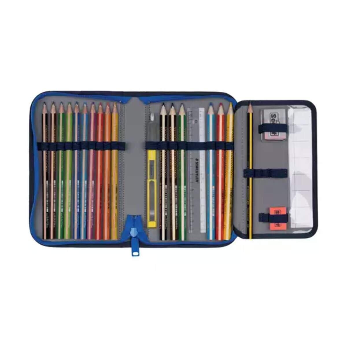 Scout Safety Light Sunny II Schulranzenset Blue Space, 4-teilig
