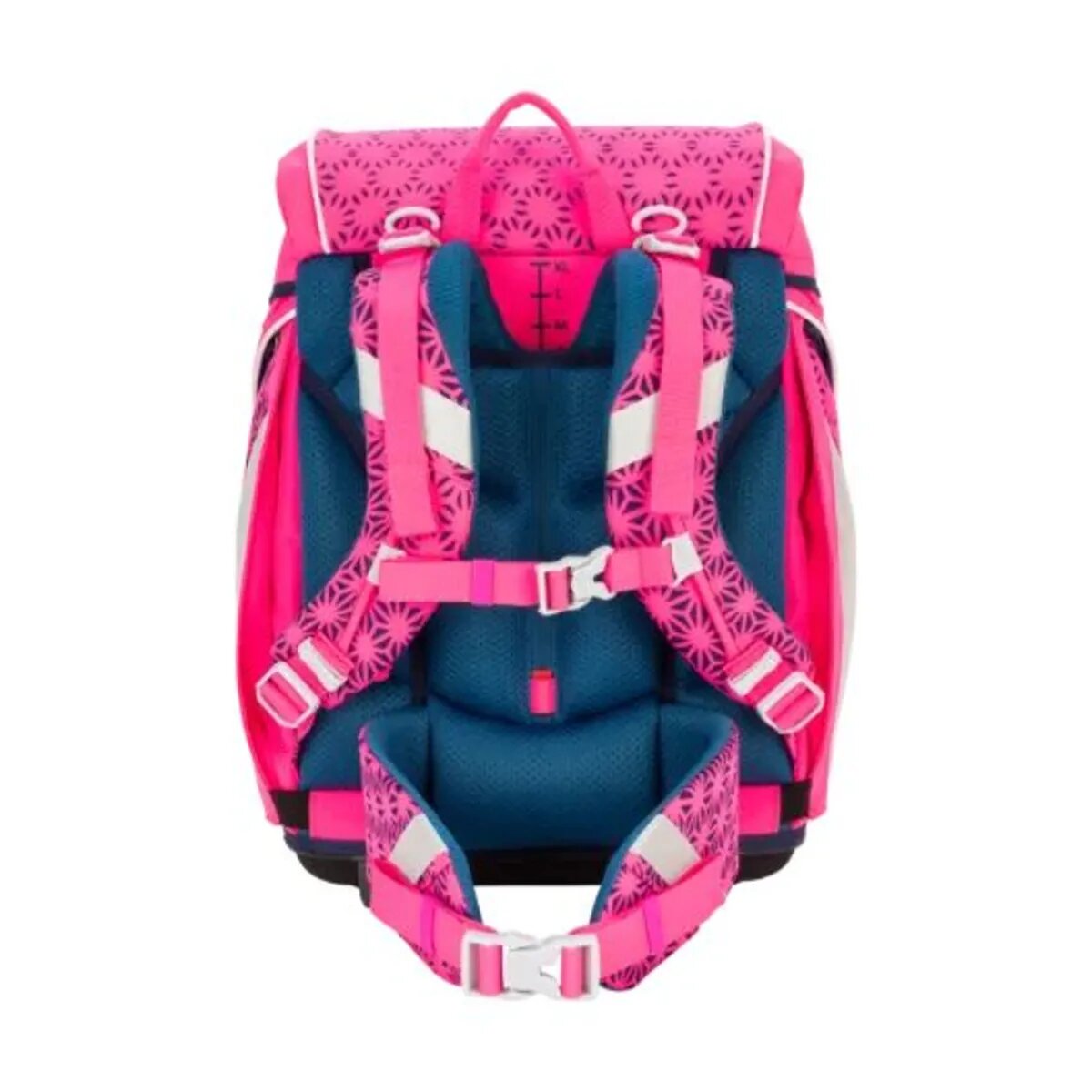 Scout Schulranzen-Set Alpha DIN Neon Safety Pink Glow, 4-teilig