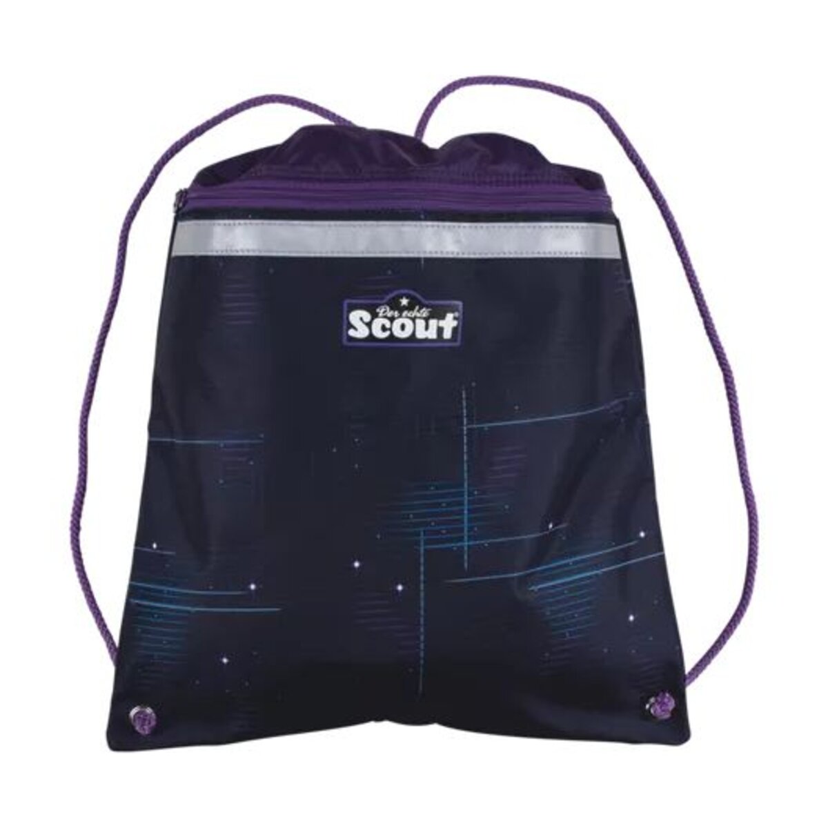 Scout Schulranzen-Set Alpha Exklusiv Safety Light Spooky Starlight