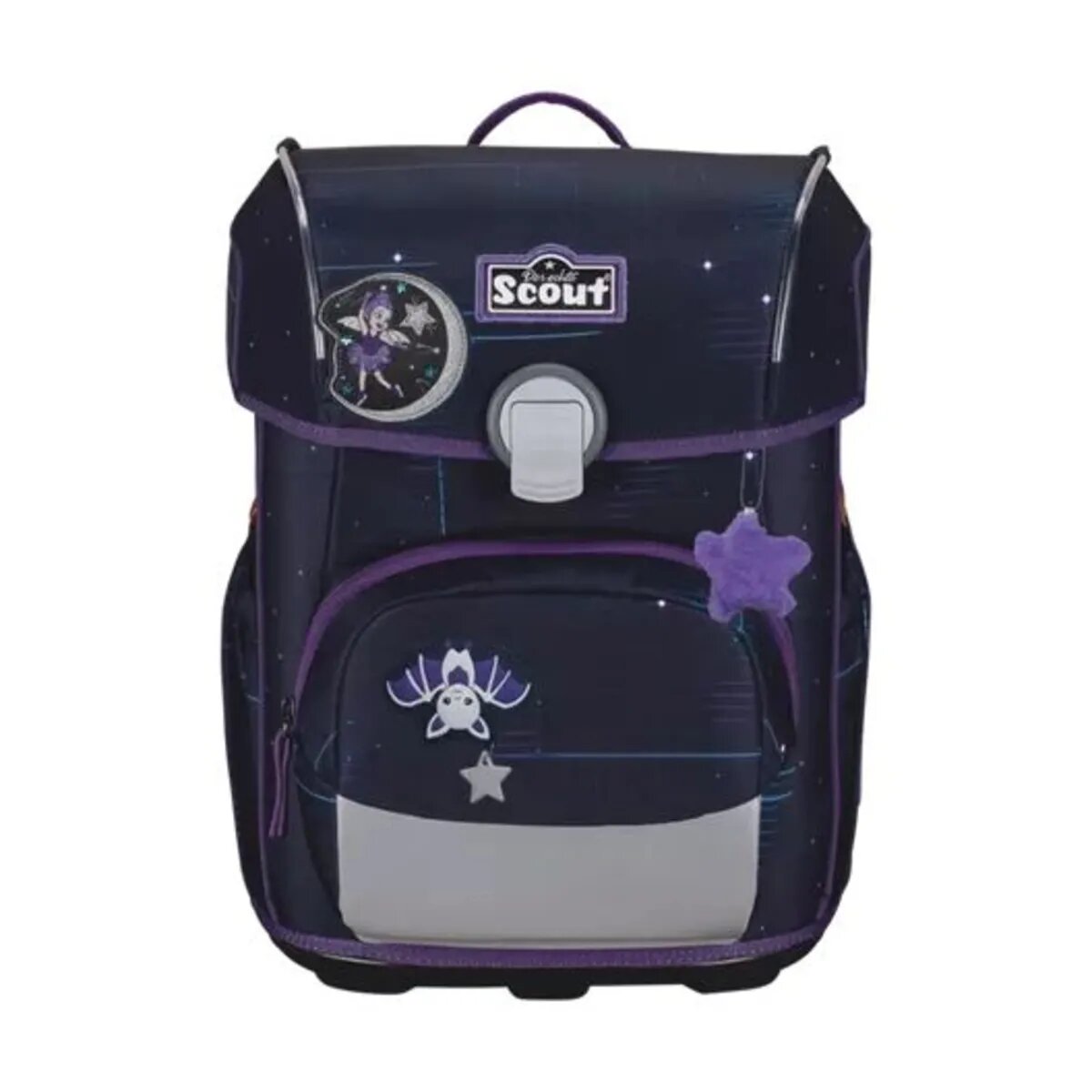 Scout Schulranzen-Set Neo Exklusiv Safety Light Spooky Starlight