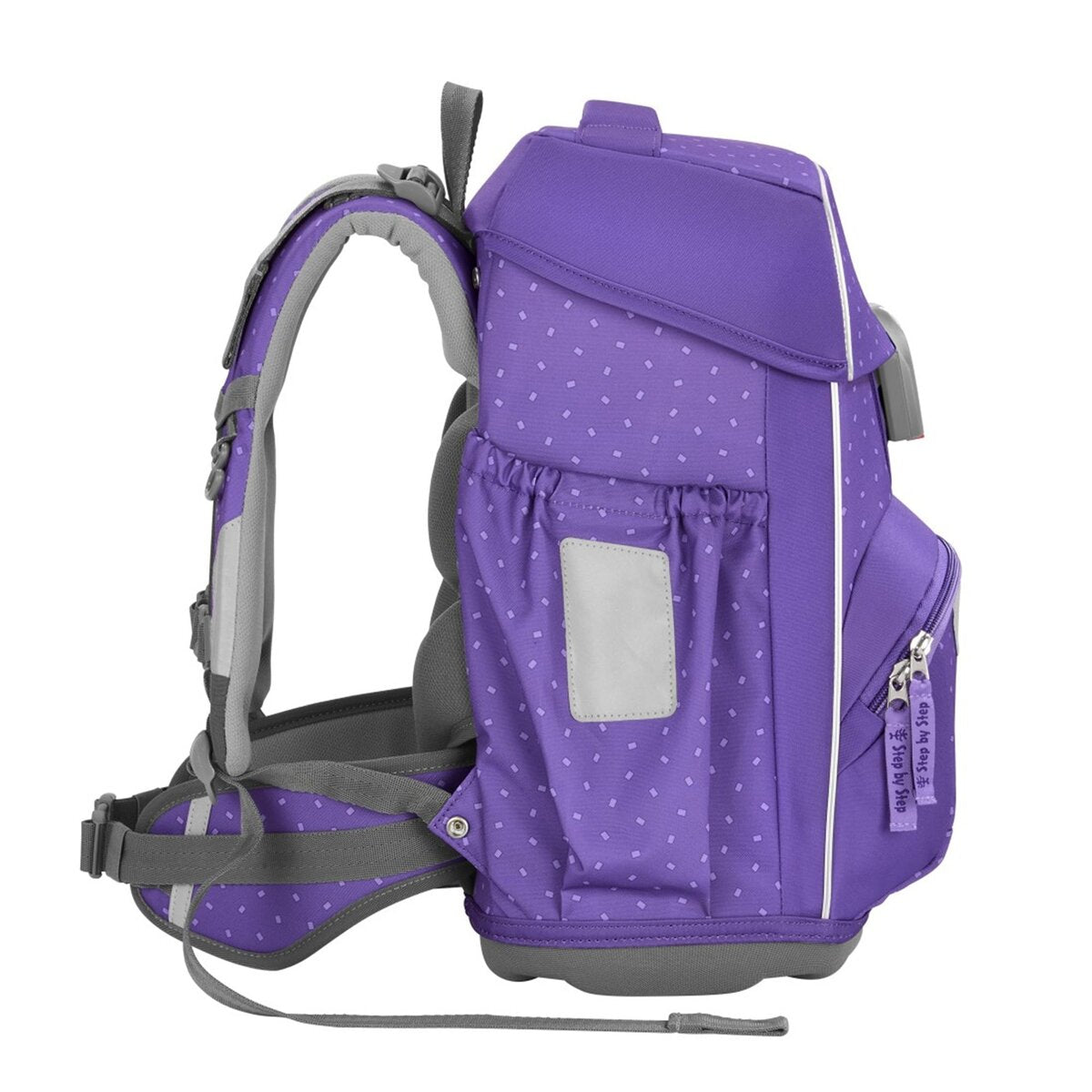 Step by Step BASIS Schulranzen-Set Purple Konfetti, 4-teilig