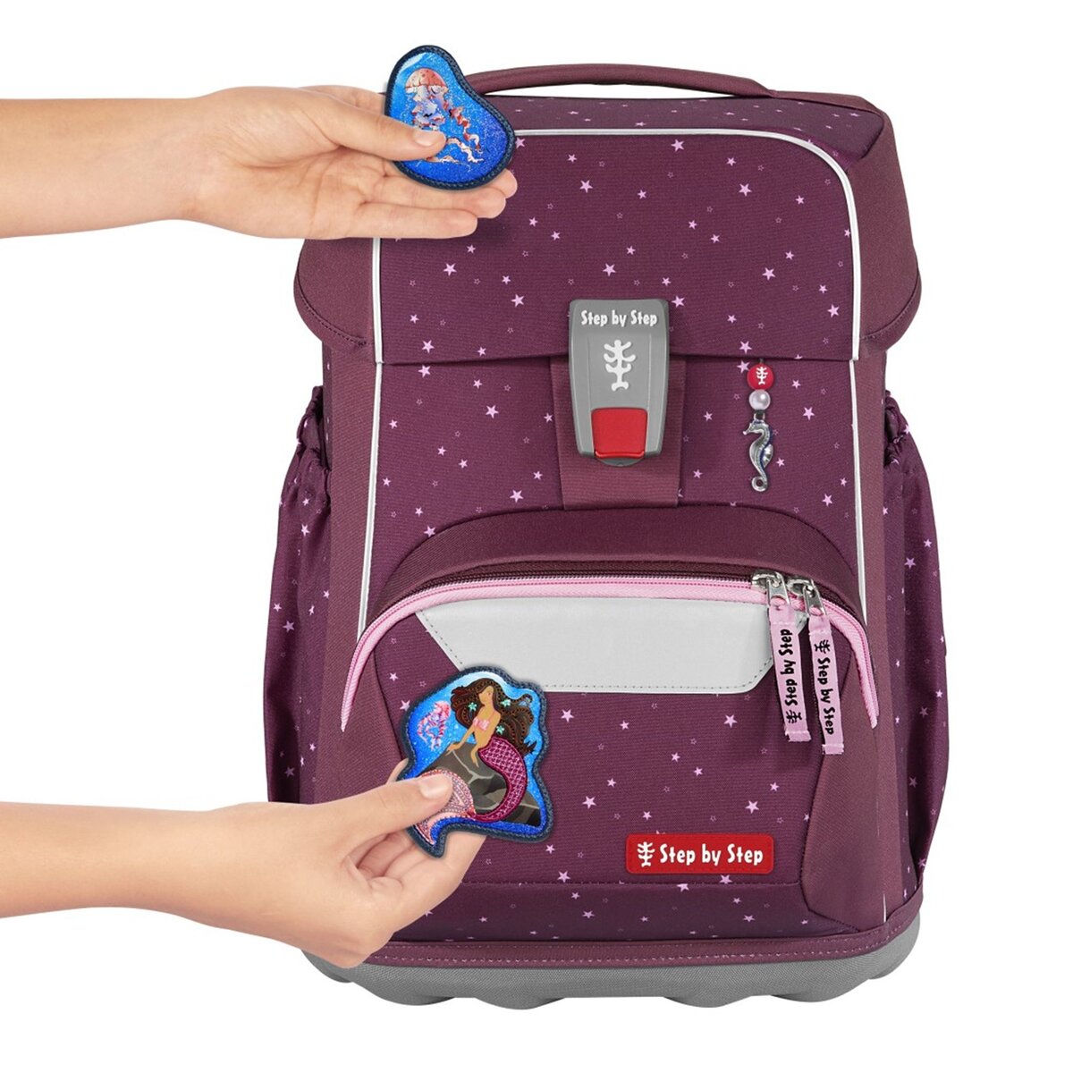 Step by Step BASIS Schulranzen-Set Berry Stars, 4-teilig