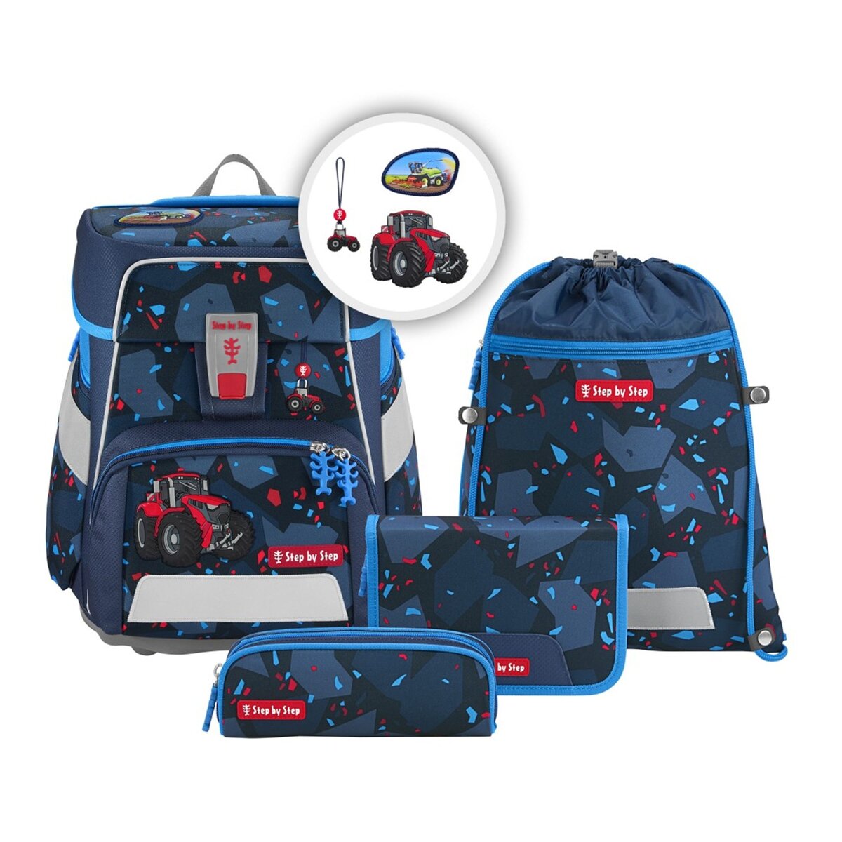 Step by Step SPACE Schulranzen-Set Tractor Freddy, 5-teilig