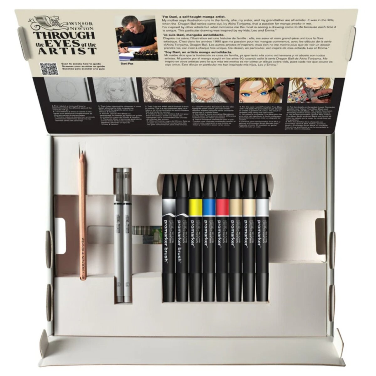 Winsor & Newton Graphic Art Manga Set 12-teilig für Künstler und Illustratoren