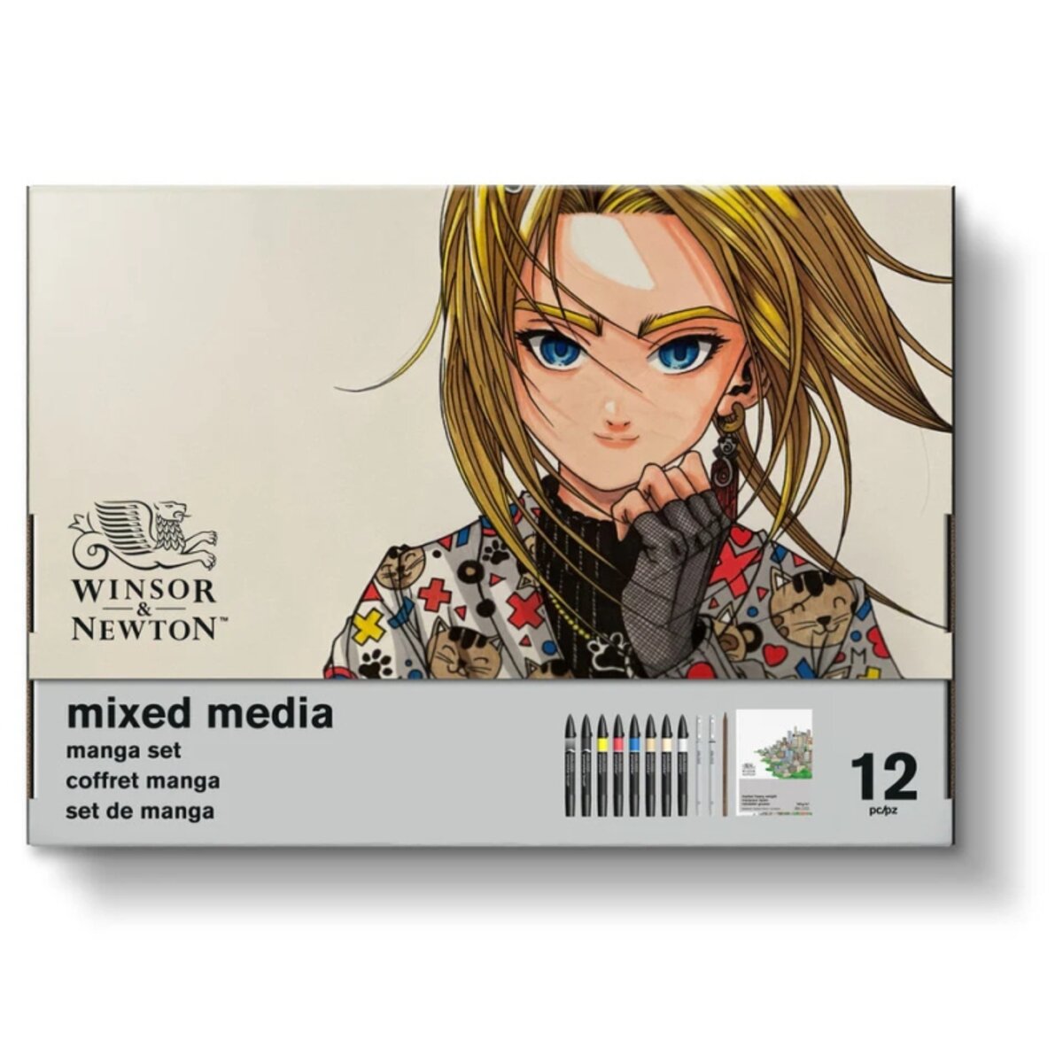 Winsor & Newton Graphic Art Manga Set 12-teilig für Künstler und Illustratoren