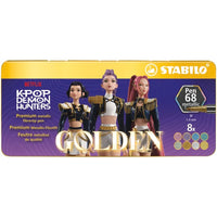 Premium Metallic-Filzstift STABILO Pen 68 metallic KPop Demon Hunters 8er Metalletui - Special "Golden" Edition