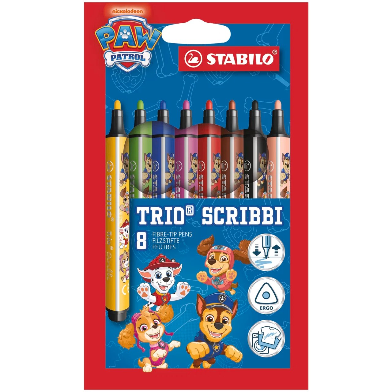 Dreikant-Filzstift STABILO® Trio® Scribbi PAW Patrol Etui