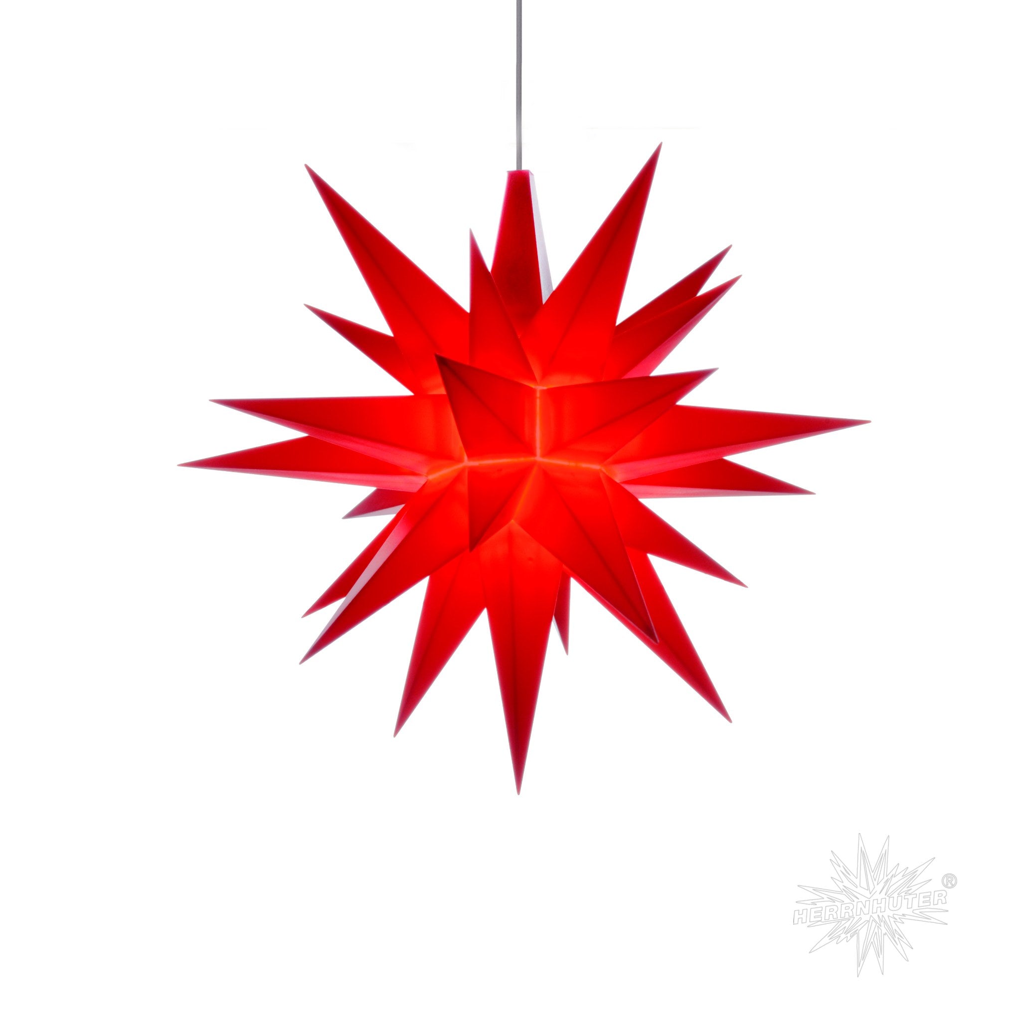 Herrnhuter Stern A1e rot, ca. 13cm, Plastik, inkl. LED E10