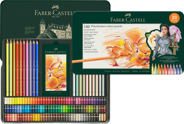 Faber-Castell Polychromos 140 Stifte im Metalletui - Produktansicht bei Farbe und mehr