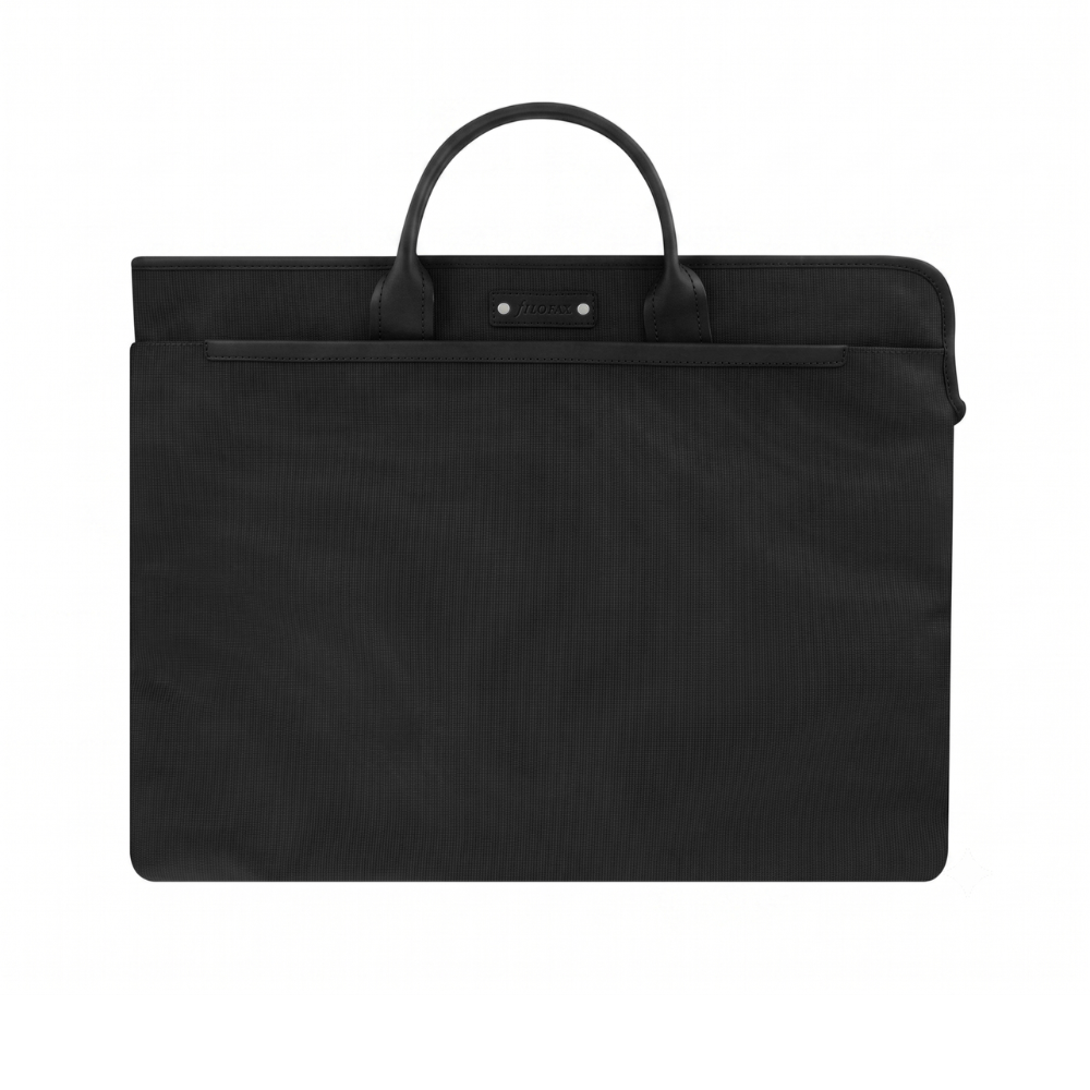 Tasche filofax Microfiber portfolio tote black – Elegante Business- und Laptoptasche