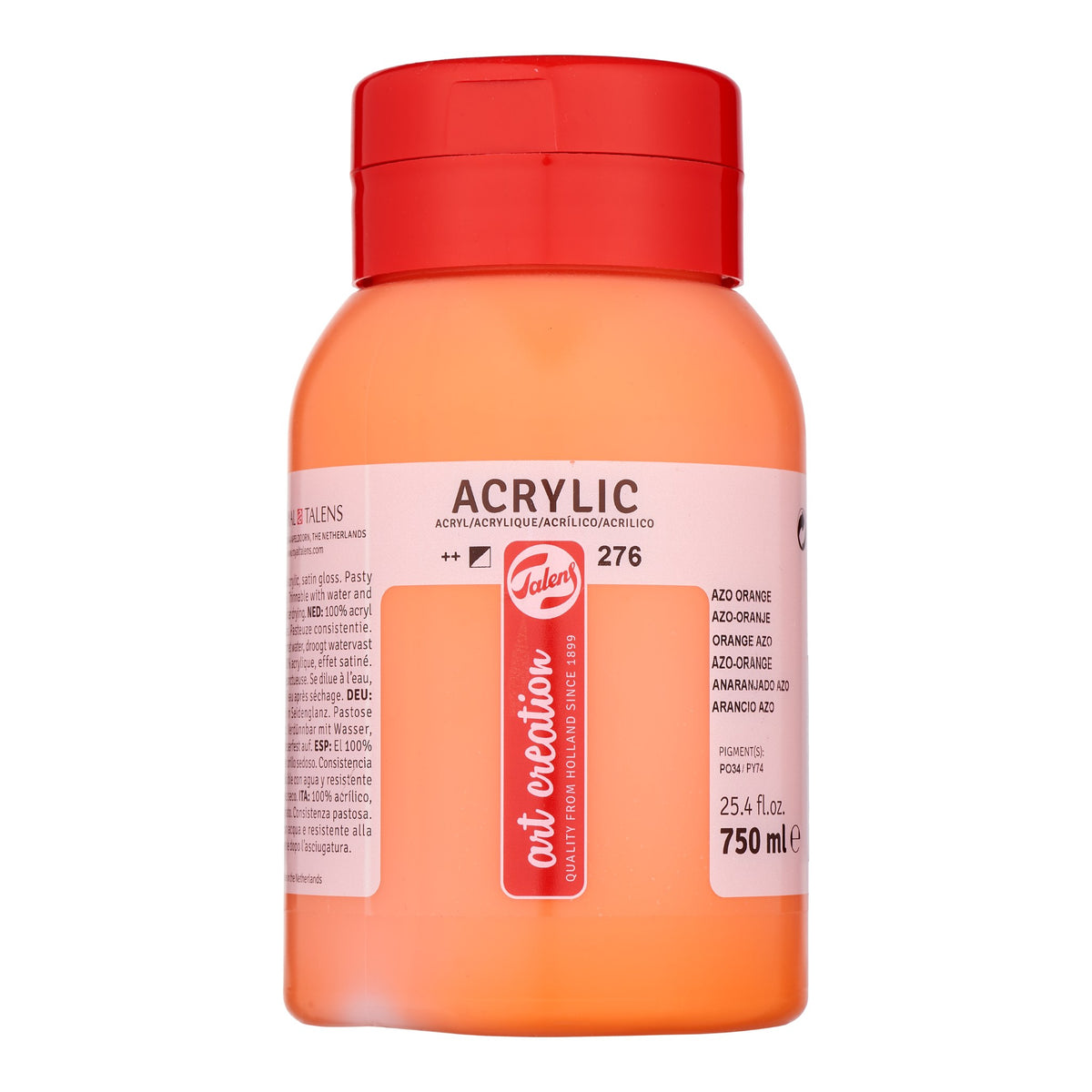 Talens Art Creation Acrylfarbe Flasche 750 ml ORANGE AZO