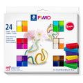 STAEDTLER® FIMO® soft 8023 C ofenhärtende Modelliermasse, Materialpackung "Basic Colours" mit 24 Halbblöcken je 25g