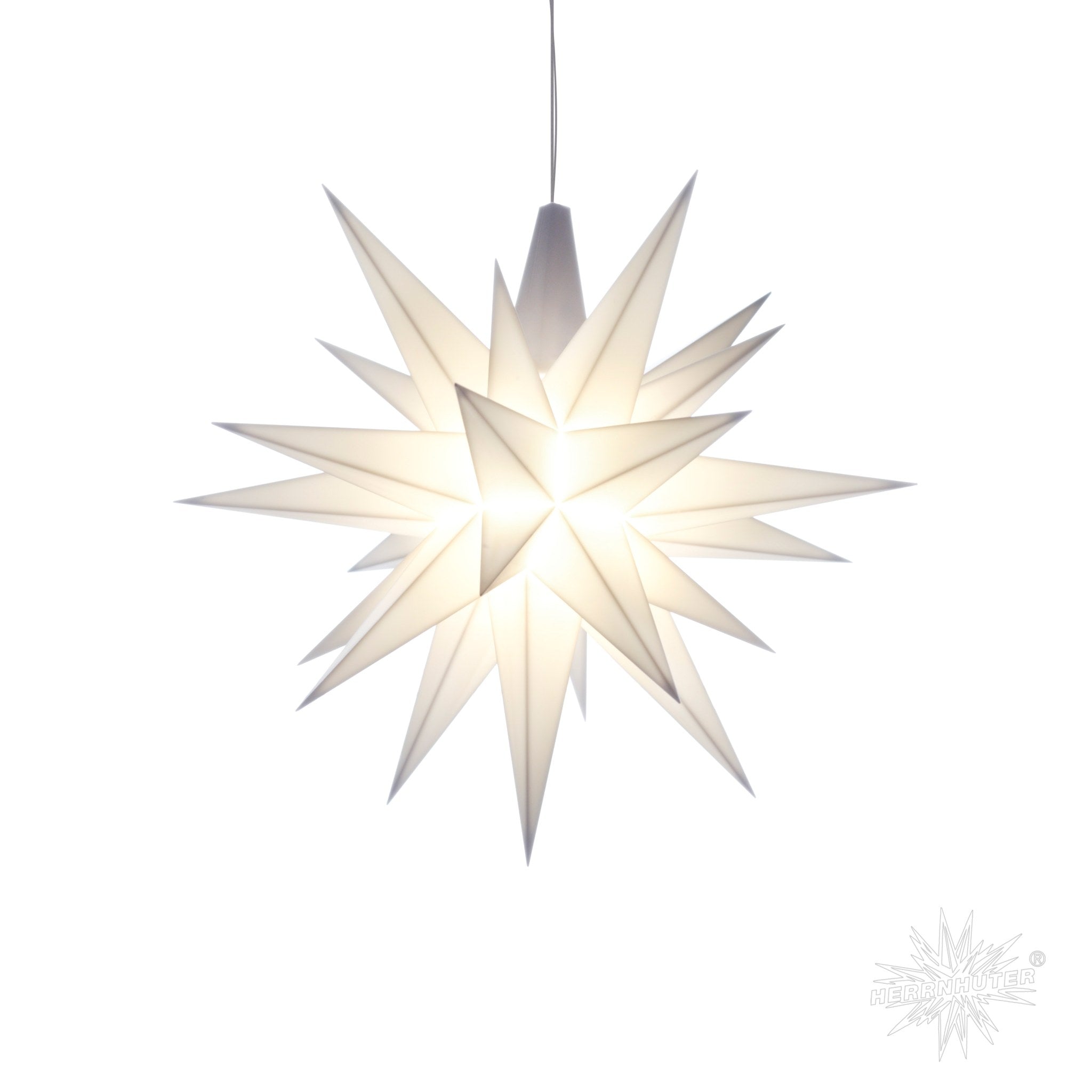 Herrnhuter Stern A1e weiß, ca. 13cm, Plastik, inkl. LED E10