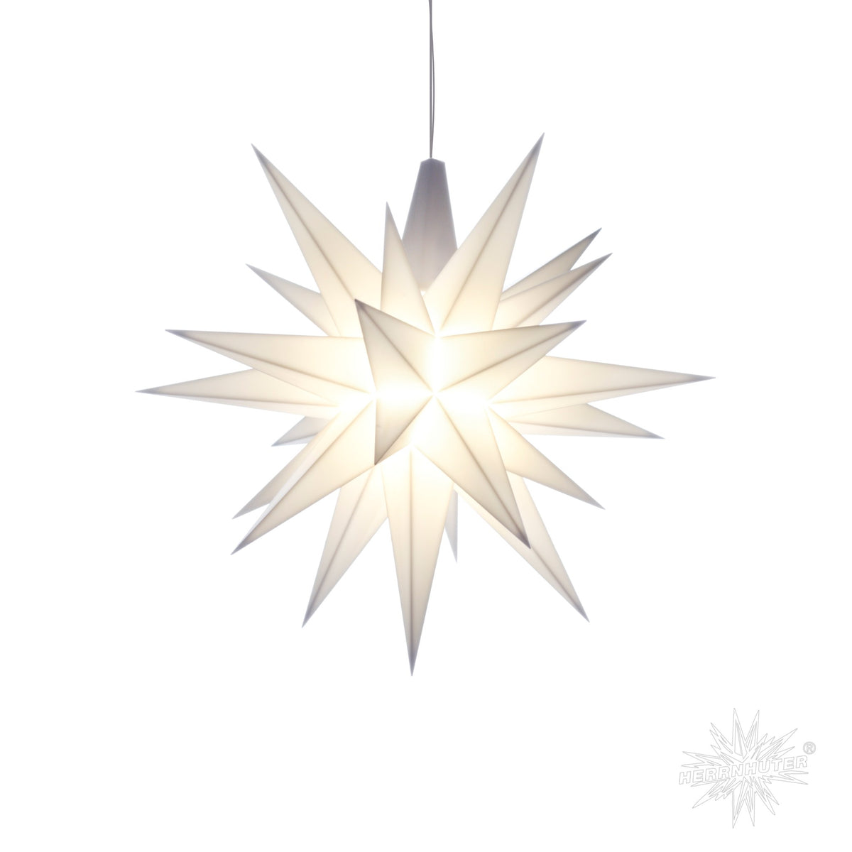 Herrnhuter Stern A1e weiß, ca. 13cm, Plastik, inkl. LED E10