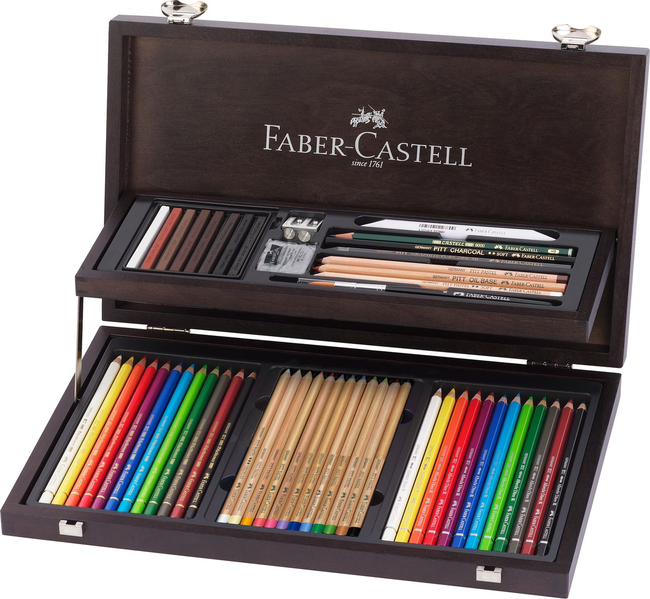 Faber-Castell Art & Graphic Compendium – 53-teiliger Holzkoffer