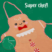Weihnachtliche Küchenschürze Gingerbread - Super Chef