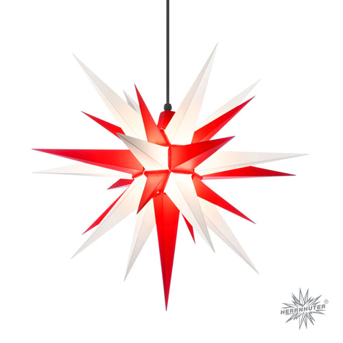 Herrnhuter Stern A7 weiß/rot, ca. 68cm, Plastik
