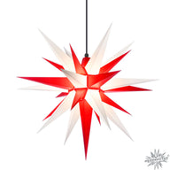 Herrnhuter Stern A7 weiß/rot, ca. 68cm, Plastik