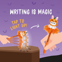 Legami Leuchtender Kugelschreiber - Pumpkin Bunny - Writing is Magic - Detailansicht