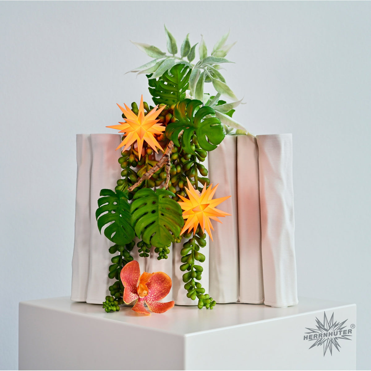 Herrnhuter Miniaturstern Sonderedition 2026 apricot ca. 8cm, Plastik, inkl. LED E5,5