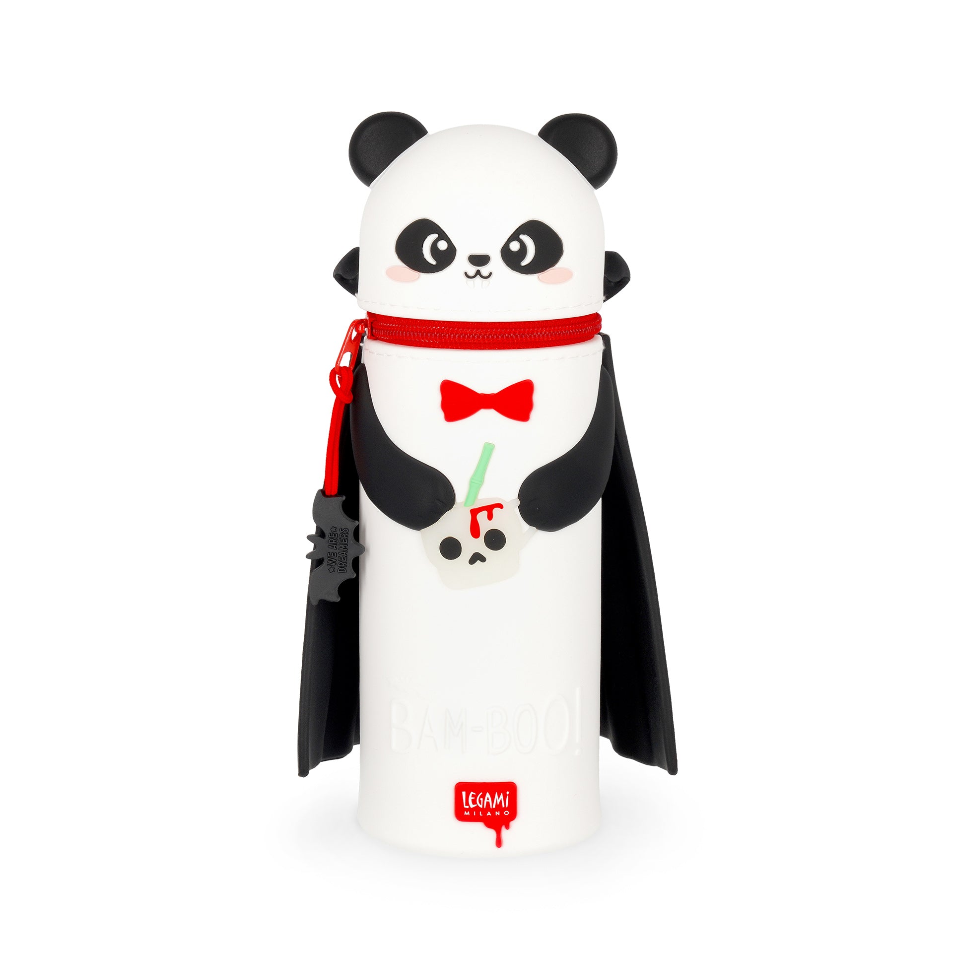 2-in-1-Federmäppchen aus Silikon Panda „Bam-Boo“ - Kawaii