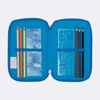 Beckmann 3-fächrige Federmappe mit Inhalt, Ocean