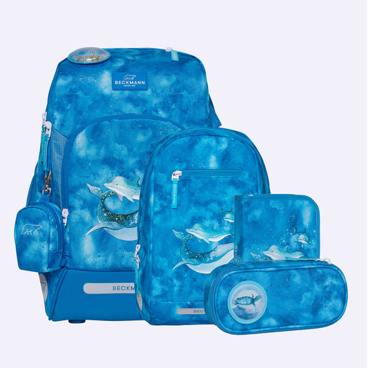 Beckmann Schulrucksack-Set Active Air FLX Ocean, 6-teilig