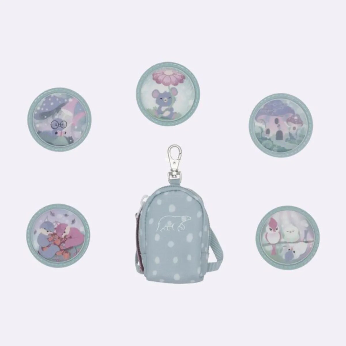 Beckmann Schulrucksack-Set Classic Forest Deer Dusty Mint, 7-teilig