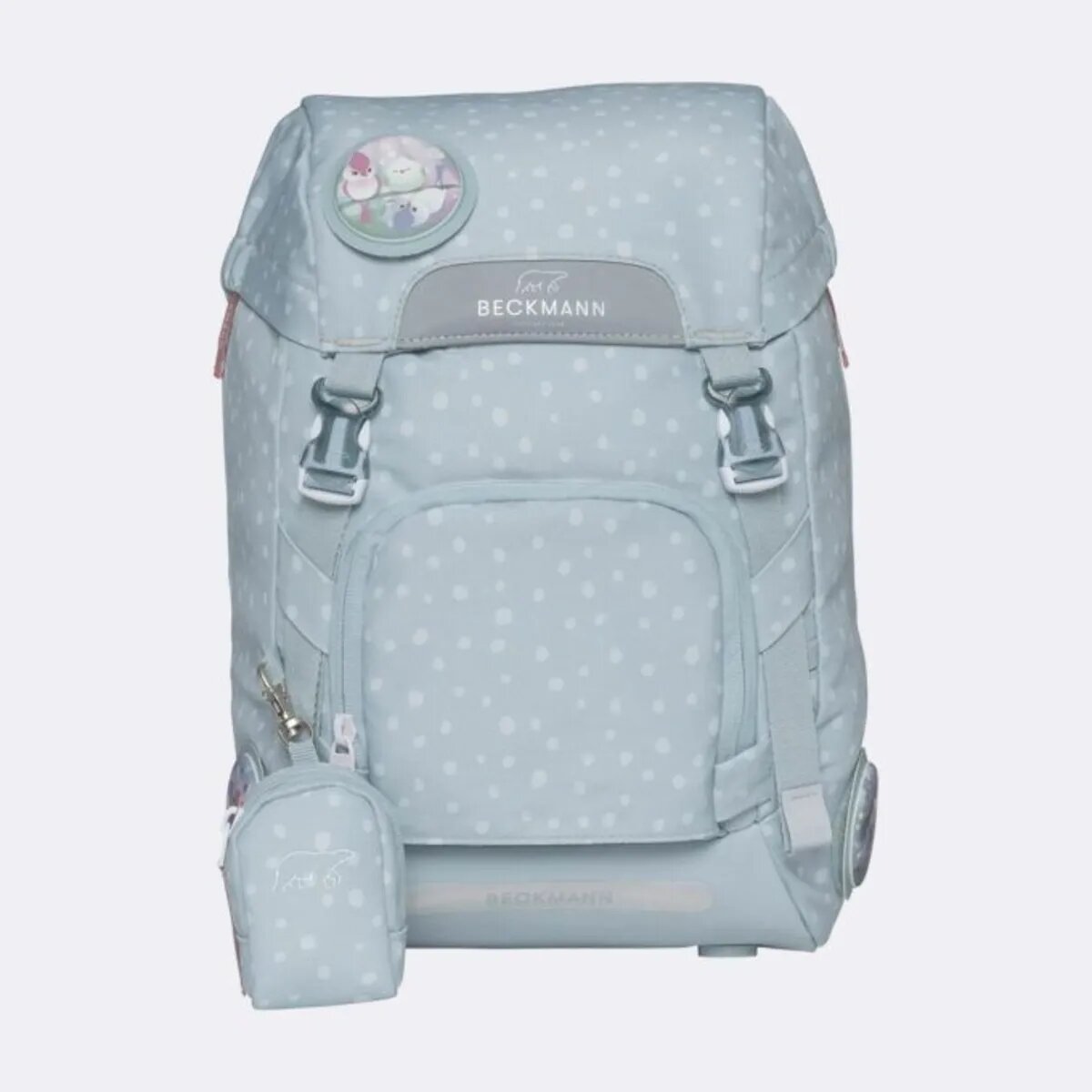 Beckmann Schulrucksack-Set Classic Forest Deer Dusty Mint, 7-teilig