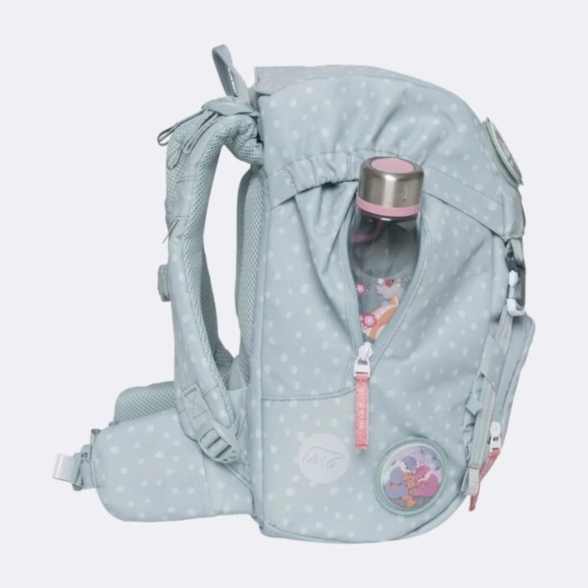 Beckmann Schulrucksack-Set Classic Forest Deer Dusty Mint, 7-teilig