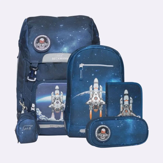 Beckmann Schulrucksack-Set Classic Maxi Space Mission, 6-teilig