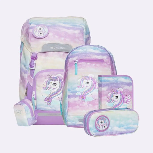 Beckmann Schulrucksack-Set Classic Maxi "Unicorn" 6-teilig