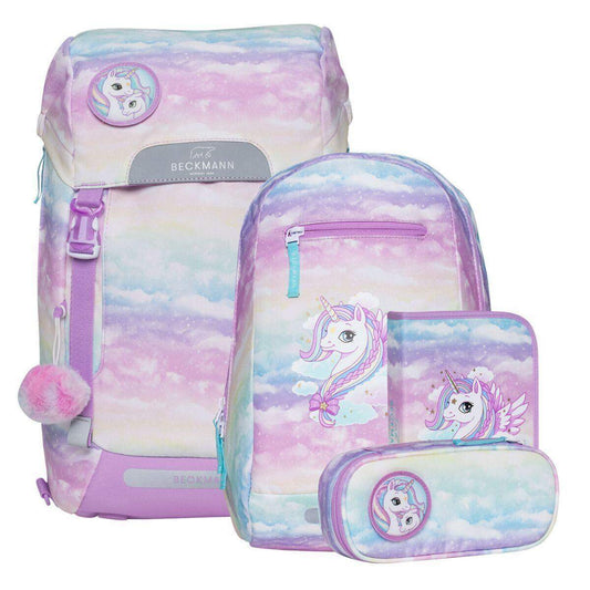 Beckmann Schulrucksackset Classic Maxi 28L Unicorn, 6-teilig