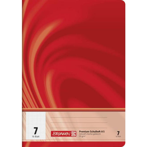 BRUNNEN Schulheft Young Vivendi A5, kariert, Liniatur 7, 16 Blatt