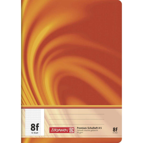 BRUNNEN Schulheft Young Vivendi gelb A5, rautiert, Liniatur 8f, 16 Blatt