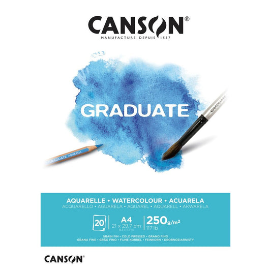 Canson Aquarellblock 20 Blatt 250g/m² DIN A4