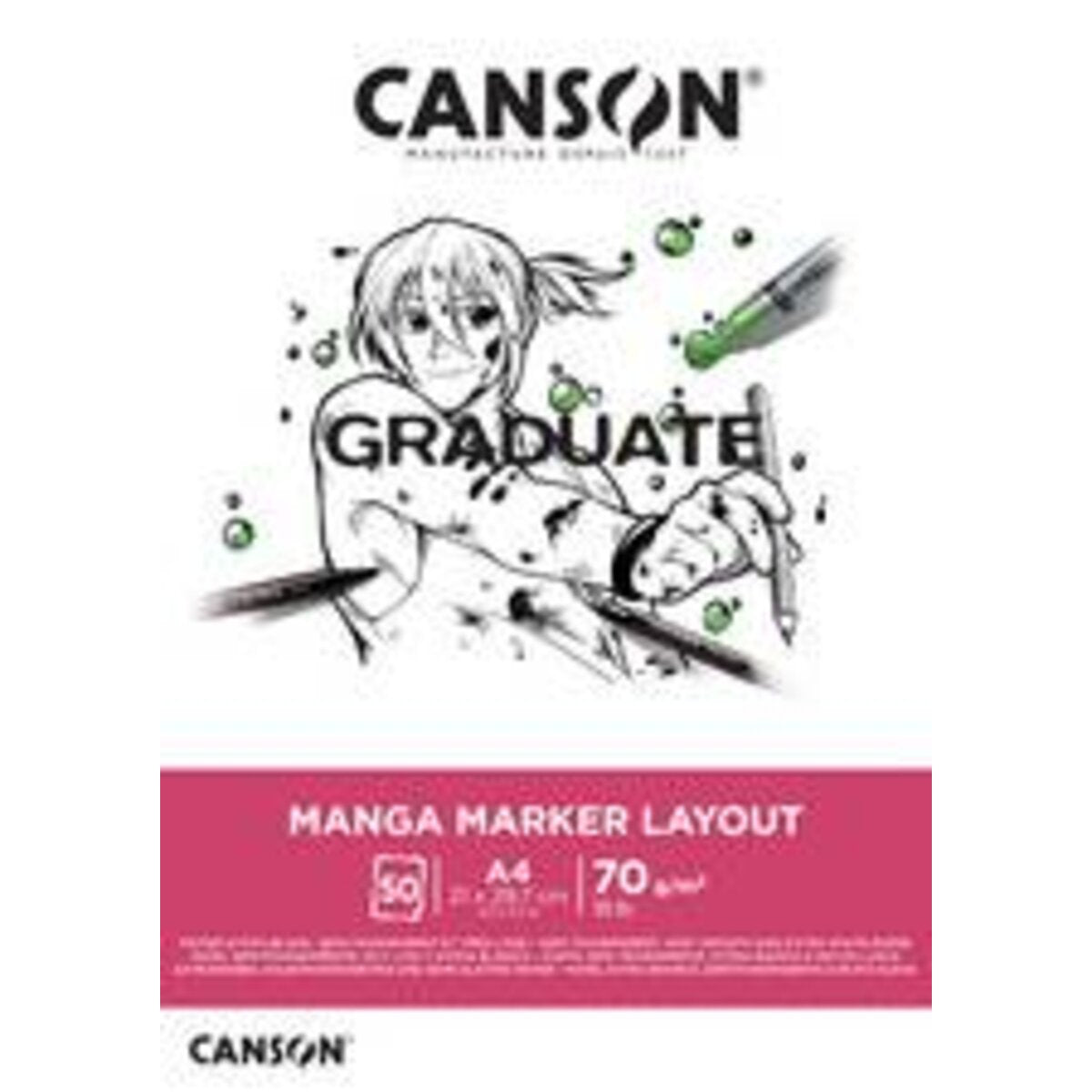 CANSON Manga Marker Layout Block, DIN A4,50 Blatt, 70g/m2